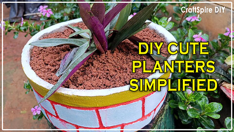 DIY Cement Pot Planters Simplified🪴 | Easy Home Garden Idea with Stylish Finish 🔥