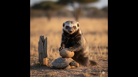 Never underestimate the king of courage: the honey badger! 🐾