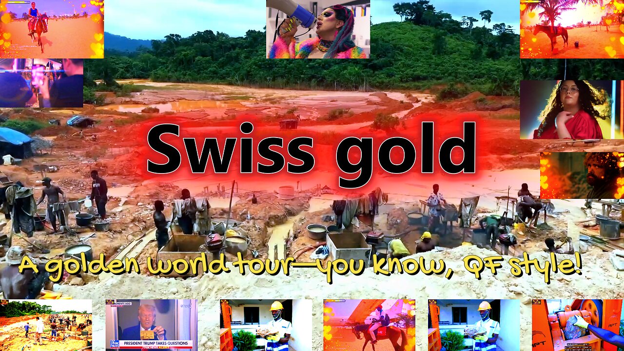 $5 million ‘gold card’ . Swiss gold . Airplane on the golden beach of Benin