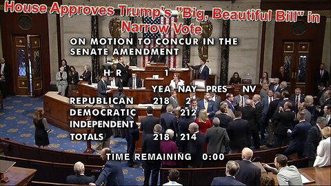 House Approves Trump's "Big, Beautiful Bill" in Narrow Vote - July 3, 2025