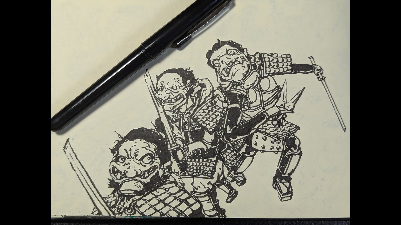Samurai Pen Drawing Sketchbook