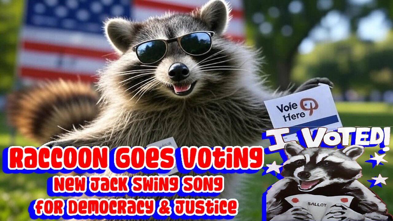 Raccoon Goes Voting Anthem | New Jack Swing Song for Democracy & Justice