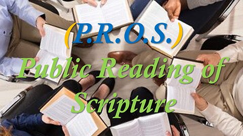 Public Reading of Scripture. May 2