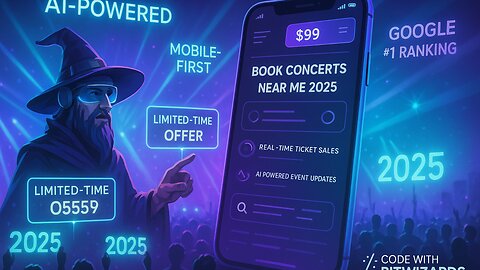 🚨 Code With Bitwizards’ 2025 AI Concert Website ($99!): Book Tickets + Live Updates! 💸