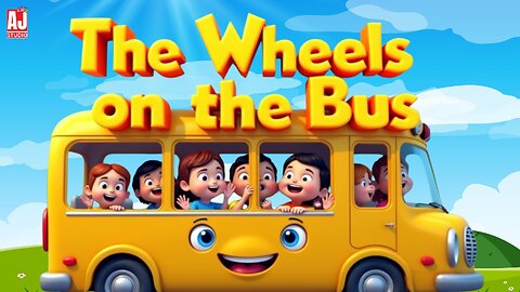 The Wheels on the Bus 🚌✨ | Fun Kids Rhyme & Learning Video 🌈✨ | AJ Studio Kids