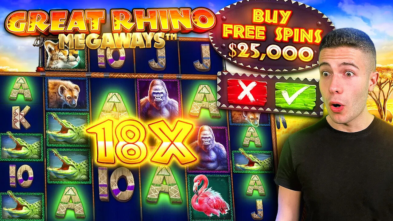 $25,000 Bonus Buy on Great Rhino Megaways (25K SUB SPECIAL #13) 🦏