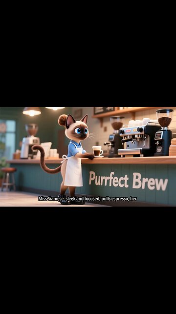 Purrfect Brew: The Cat Café Portrait Format