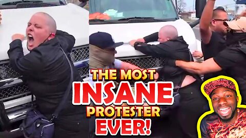 🚨UNHINGED Liberal HOPS Onto ICE Vehicle SCREAMING In DESPERATE ATTEMPT To Thwart Deportation!
