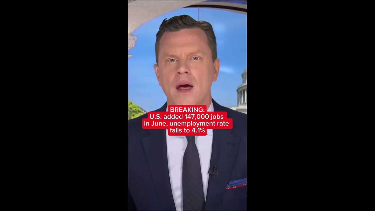 U.S. adds 147k jobs in June; unemployment dips to 4.1%, boosting Fed's position amid Trump pressure