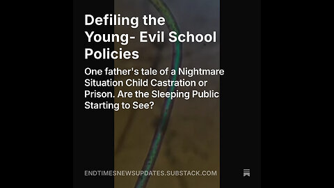 Defiling the Young Pay to Castrate Your Son Or Go To Prison