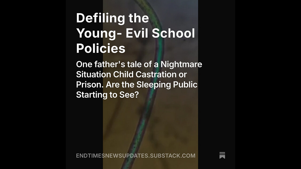 Defiling the Young Pay to Castrate Your Son Or Go To Prison