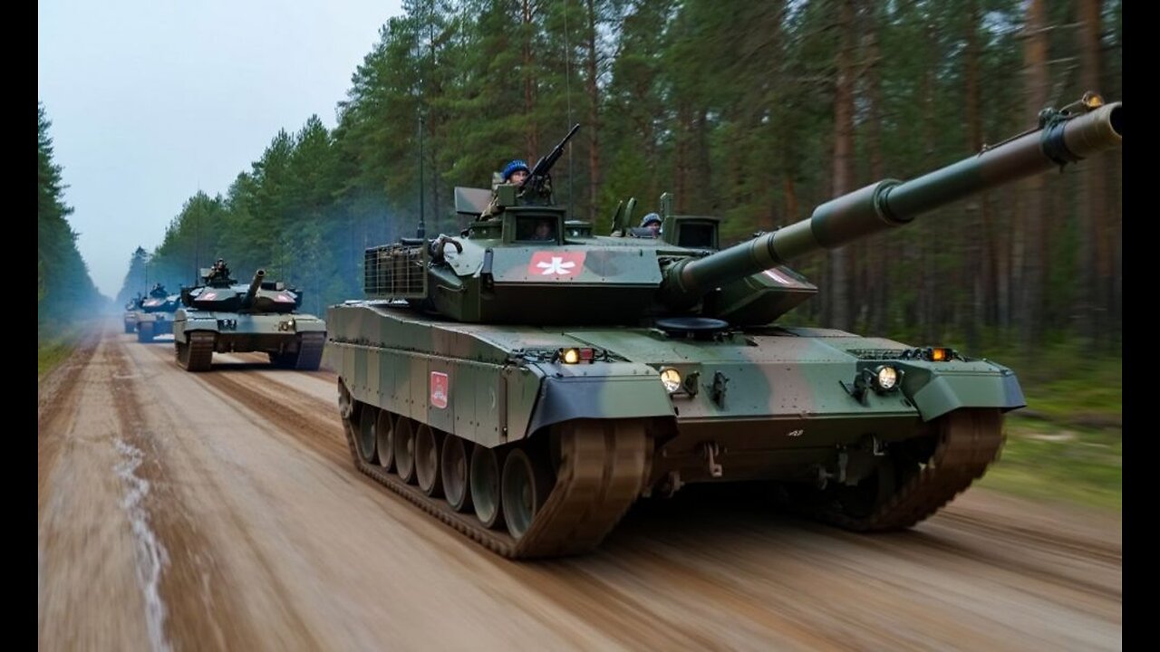 „To jest wojna”: polskie czołgi jadą w kierunku Rosji.