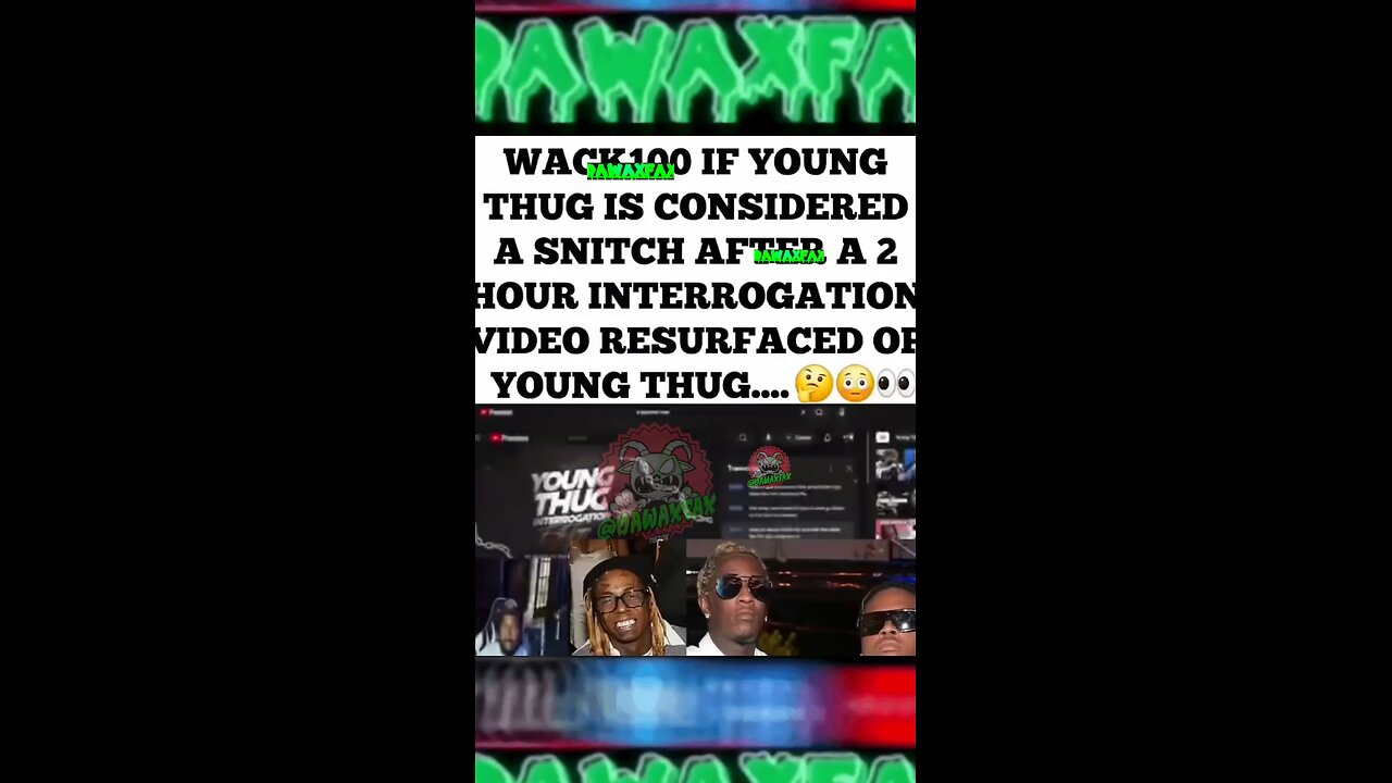Wack 100 speaks on the 2 hour interrogation tape of Young Thug talking to law enforcement 👀