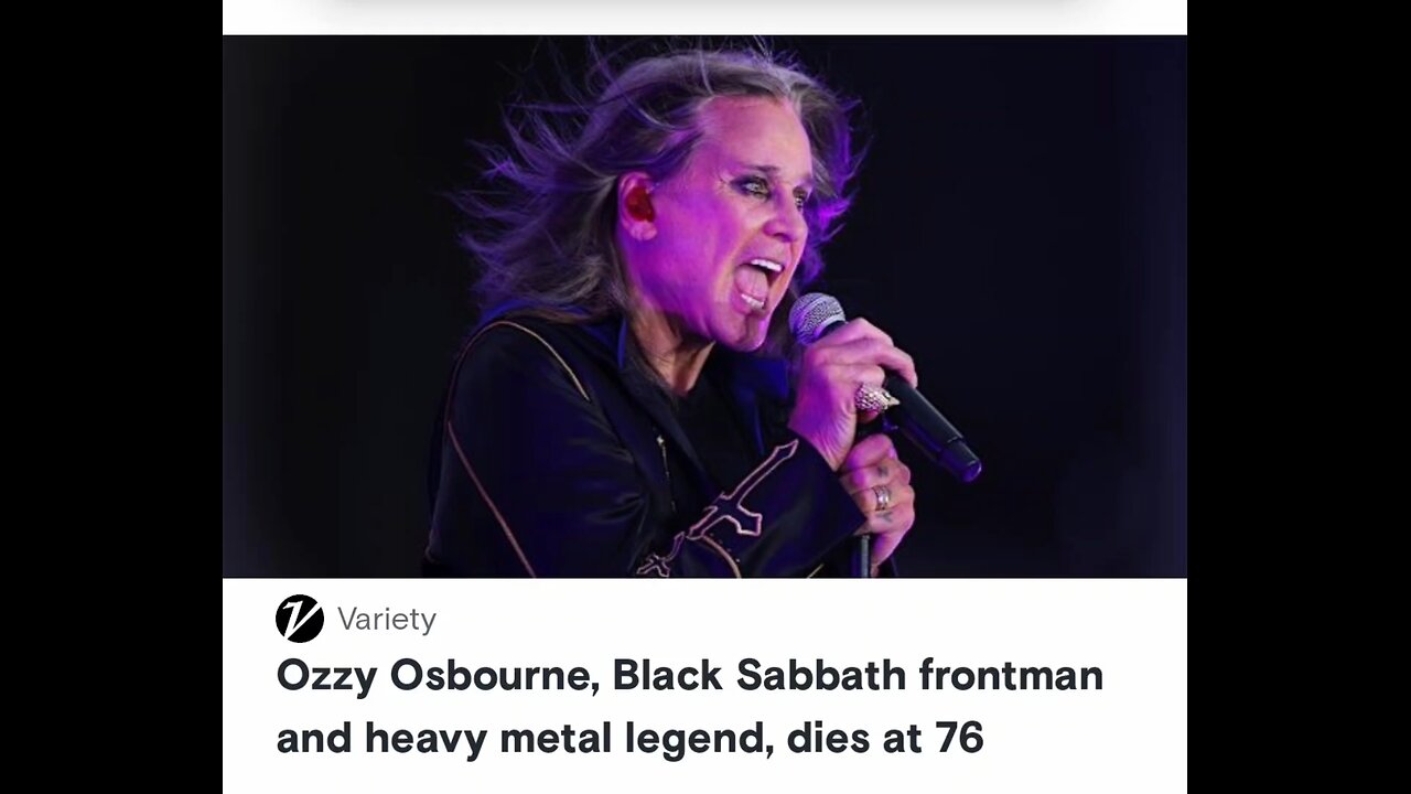 Ozzy Osbourne dies he was 76