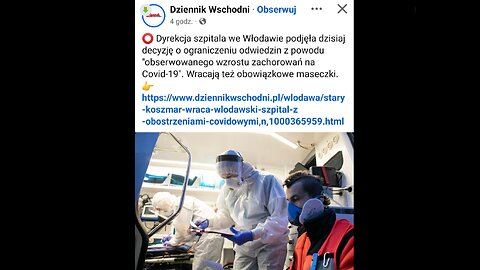 Powrót pandemii? Szpital w woj. lubelskim ogranicza odwiedziny ze względu na covid 19. Wracają też obowiązkowe Maseczki.