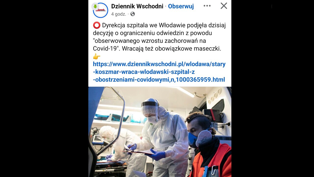 Powrót pandemii? Szpital w woj. lubelskim ogranicza odwiedziny ze względu na covid 19. Wracają też obowiązkowe Maseczki.