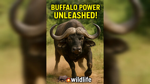 "Buffalo Power Unleashed! 🦬💥 #wildlife"