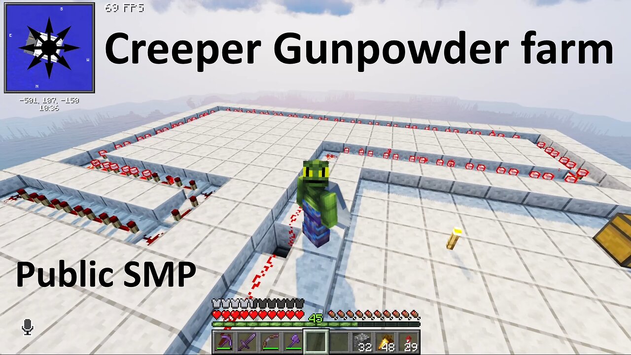 Reptoid demonstrates how to best use his Creeper Gunpowder farm