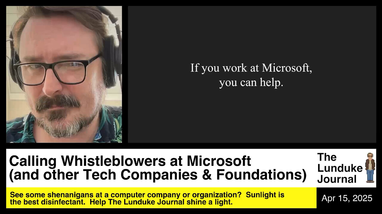 Calling Whistleblowers at Microsoft