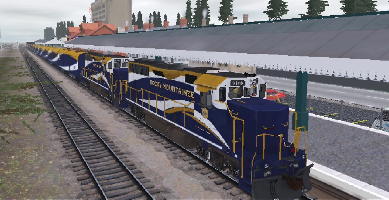 Trainz Simulator 3 - Scenic ride on a rainy day