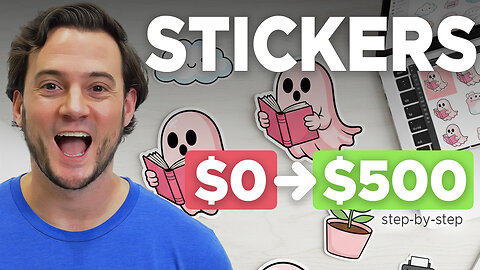 My INSANELY EASY Way of Selling Print on Demand Stickers (5 Minutes)