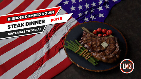 Blender Dumbed Down: Creating a Steak Dinner in Blender part 2 #3d #food #dinner #animation