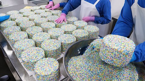 amazing cake mass production! making dynamite fresh cream cake in cake factory