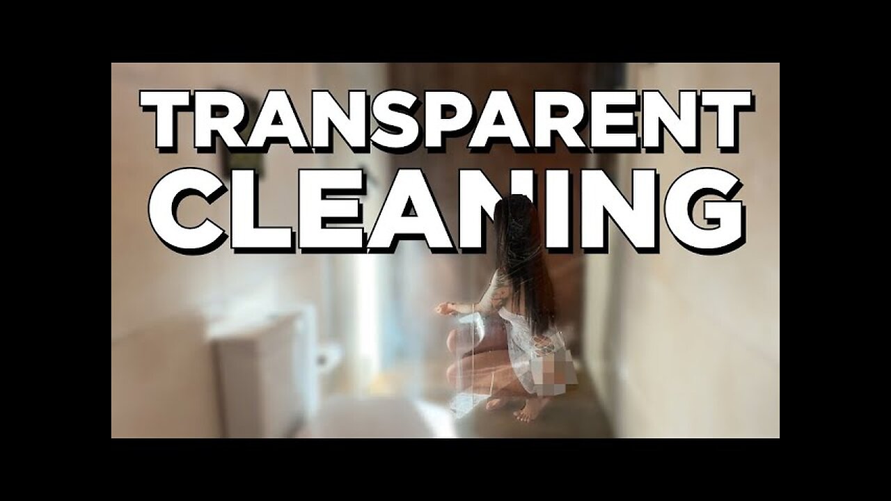SHOWER CLEANING ROUTINE IN A SHORT WHITE DRESS | TRANSPARENT CLEAN