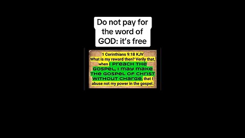 Gods word is free