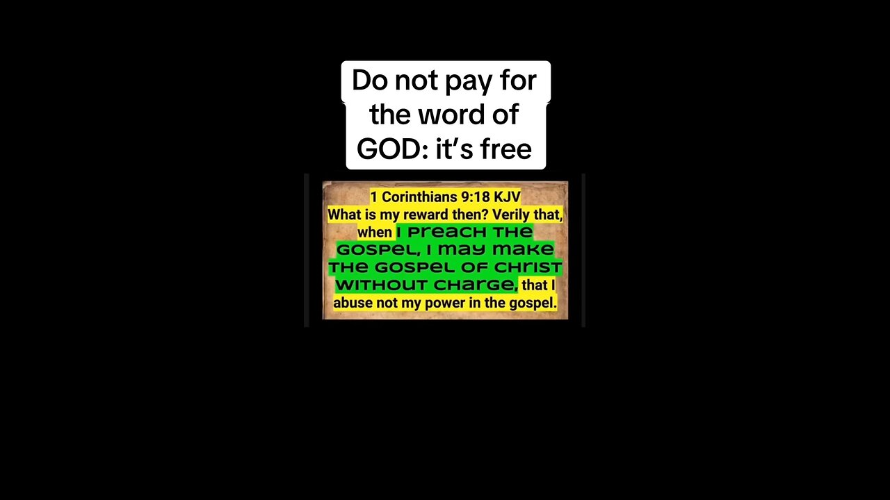Gods word is free
