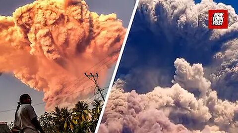 Volcano eruption produces MASSIVE ash cloud in Indonesia
