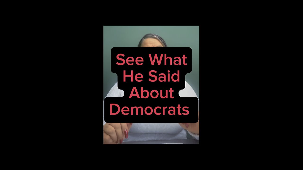 See What He Said About Democrats? 🤯