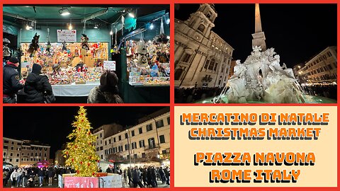 Mercatino di Natale (Christmas market) in Piazza Navona - 200 Year Old Tradition - Rome Italy 2025