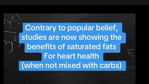 Saturated fats protect the heart (if not mixed with standard carbs)