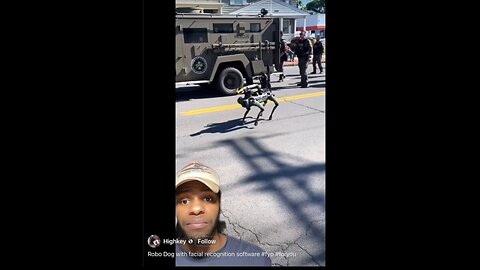Robot Dogs with Facial Recognition & Crowd Dispersement working alongside National Guard