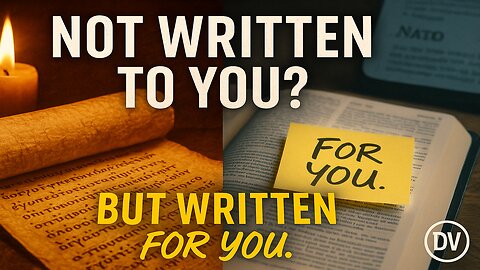 This One Bible Truth Changes Everything: Not Written TO You—But FOR You