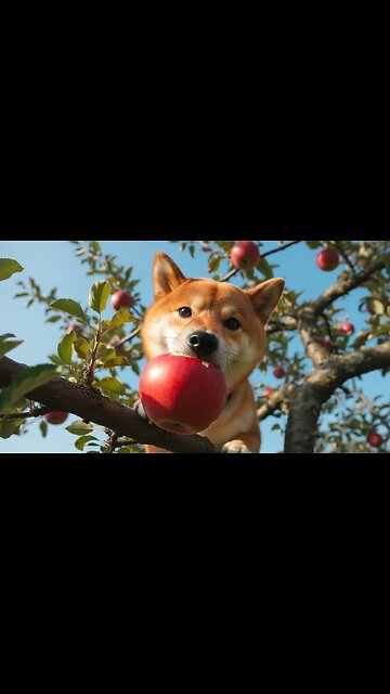 The Dog Loves Apples
