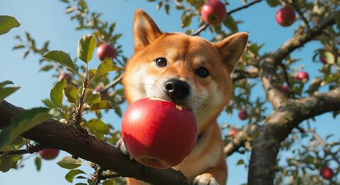 The Dog Loves Apples