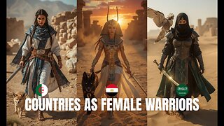 Countries as Female Warriors | AI Generated