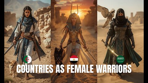 Countries as Female Warriors | AI Generated