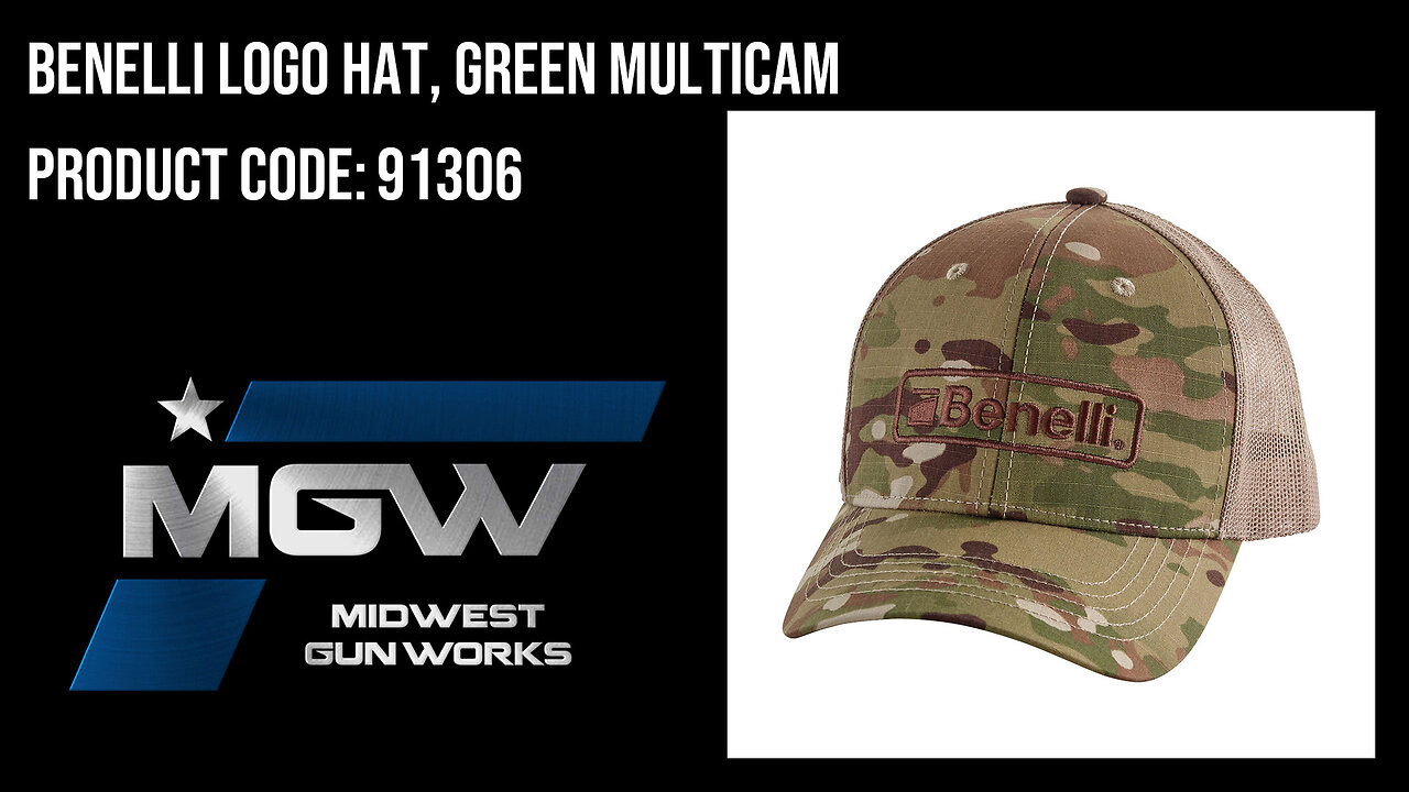 Benelli Logo Hat, Green Multicam - 91306