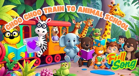 Choo Choo Train to Animal School 🚂📚 | Fun Learning Song for Kids About Colors, Numbers & Music