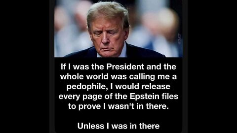 "I imagine Donald Trump's name is in the [Epstein] file