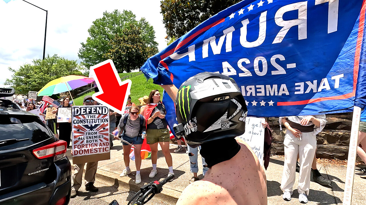 Trump Horsepower Meets Hormones at a Protest in Knoxville