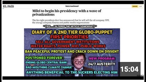 "Globalist Suicide Puppet: Time for Argentina's Mourning"