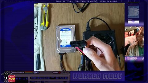 Power ON PSU without switch in "Western Digital WD10EZEX HDD Repair" stream