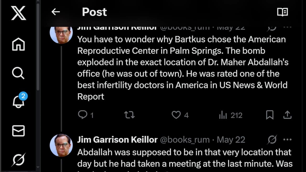 Oddities around IVF B0mber Guy Bartkus his connections