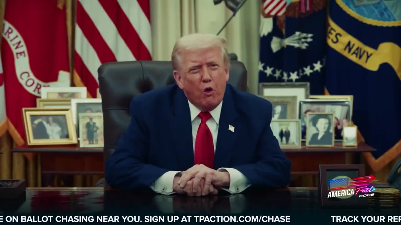 A special video message from POTUS at TPUSA's AmericaFest