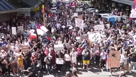 NZ Covid Protest with music