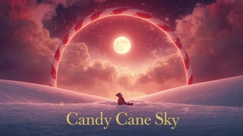 ✨ Candy Cane Sky – Gentle Christmas Lullaby for Kids | Peaceful Holiday Sleep Music ❄️